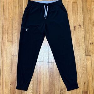 Beyond Scrubs Black Jogger Scrub Pants Size Medium Zipper Pocket